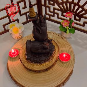 Thác Khói Trầm Hương Huệ An Đốt Trầm Cao Cấp Hình Tay Phật