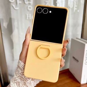 Liquid Silicone Ring Gradient Phone Case for Samsung Galaxy Z Flip8 7 FE ZFlip 5 6 7 Zflip8 ZFlip7 ZFlip6 Soft Protective Cover