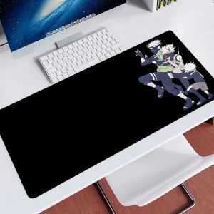 Large Gaming Mousepads N-narutoS Kakashi Hatake Computer Soft Mousepad 900x400 Desk Pads for PC Keyboard Mats Non-slipTable Rug