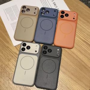 Luxury Tech Woven Fabric Magnetic Case for iPhone 17 16 15 14 13 12 Pro Max Plus For Magsafe Shockproof Camera Protector Cover