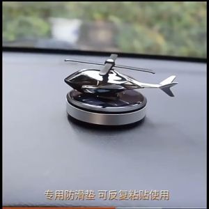 Parfum Pajangan Helikopter Dashboard Mobil Berputar Otomatis Tenaga Surya