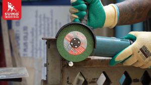 SUMO ใบตัด SUPER CUT สีเขียว 4"x1mmx16mm ใย2 ตัดสแตนเลส ตัดเหล็ก ตัดอลูมิเนียม