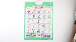 Large-sized early education charts for children this all-English audio wall chart helps toddlers learn numbers letters colors and the alphabet An early education toy