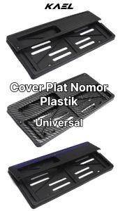 Cover Plat Nomor Motor Universal Honda-Yamaha-Suzuki Bebek-Matic Polos Hitam-Carbon-Karbon Dudukan-Tatakan Pelat No-Nomer Beat FI-F1-eSP-Street-Pop-New/Vario 110-125-150-LED/Mio M3-Z-S-Soul-Sporty-Smile/X-Ride/Scoopy