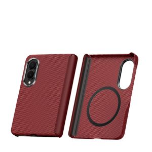 Busines Carbon Fiber Pattern For Magsafe Magnetic Phone Case For Samsung Galaxy Z Fold 8 Ultra 7 Hinge Protection Hard PC Cover