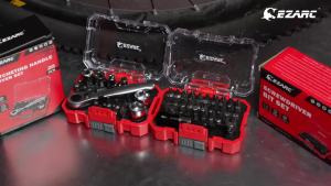 EZARC 20PC Ratcheting Handle Driver Set / 32PC Screwdriver Bit Set - CR-V Magnetic All-in-One Kit for DIY & Precision Repairs