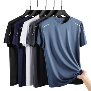 CHRLCK Mens Running Quick Drying T-shirts Breathable Hiking Fishing Tees Soft Elasticity Outdoor Sports Short Shirt Summer