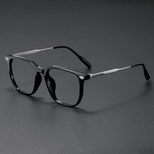 Kính Chống Ánh Sáng Xanh Siêu Nhẹ Dành Cho Nam Giới Gọng Đen Cổ Điển Phong Cách Doanh Nhân Chất Liệu AC Chống Mỏi Mắt Kính Bảo Hộ Khi Lái Xe