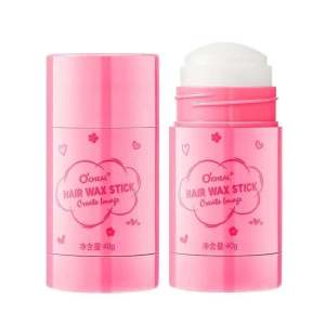 Natural Plant Wax Stick Solid Hair Wax Fast Frizz Fix Shattered Hair 40g for Women Kids Hair Styling Stick