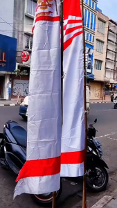 Bendera umbul umbul mini (premium) bandir garuda tengah ukuran 3 Meter