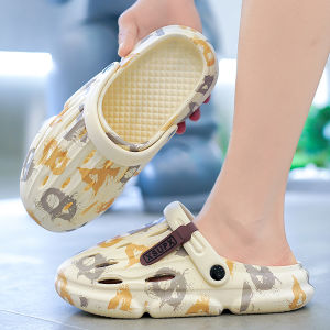 Mens Summer Outdoor Sandals Anti-Slip Thick Bottom Head Cover Slippers Increased Size Beach Big Head Cool Shoes Rubber Sole