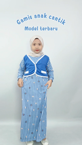 CF Kids Gamis Anak Perempuan Rempel Cantik Modis Karakter Bunga