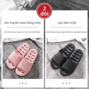 MONLEYTA | Mua một tặng một Dép đi trong nhà phòng tắm mùa hè cho cặp đôi chống trượt Dép đi trong nhà thoáng khí cho nam và nữ
