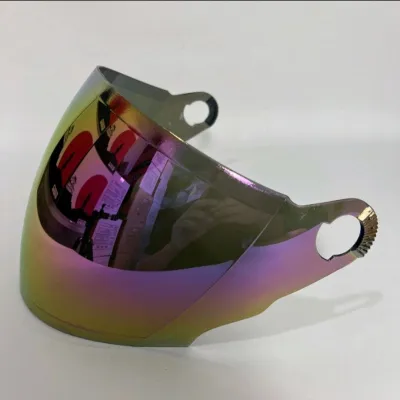 Kaca visor helm HMJ-1 TRX-3 KACA HELM OJOL Halfface Silver dan pelangi