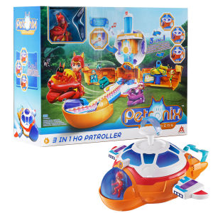 Petronix Defenders 3-in-1 HQ Patroller Transform into Submarine Plane & Boat. includes Matt & Pet-Mobile Ages 3+