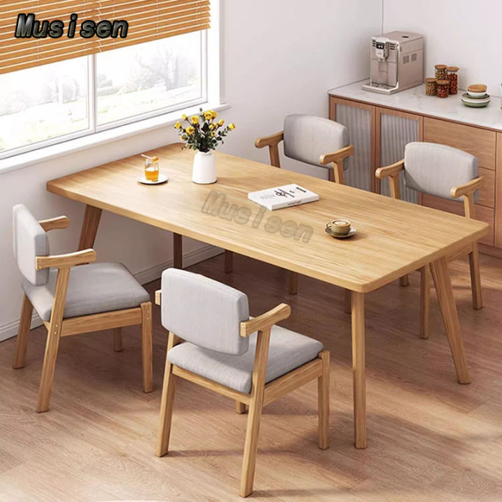 Musisen wooden dining table livingroom dinner table set dining chair