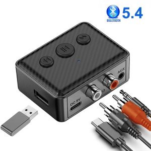 kebidumei | USB Bluetooth 5.4 Audio Receiver Adapter Wireless Stereo Music 3.5mm AUX RCA Support U-Disk Playback For Desktop Speaker Amp