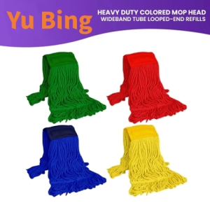 Bestseller Mop Head 450g Colored Wideband Tube Loop-ends Mop Head Refills Only Heavy Duty Replacemen