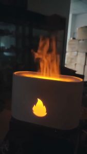 200ML Flame Humidifier Aroma Diffuser Ultrasonic Cool Mist Maker Fogger LED Essential Oil Humidifiers