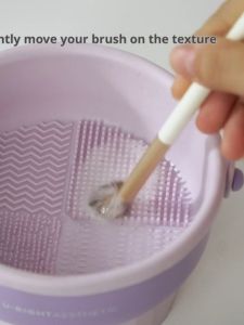 3 In 1 Cleaning Pad Powder Puff Beauty Tool Makeup Brush Cleaning Bowl  Scrubbing Plate Drying Storage Brushes Makeup Brush Cleaner