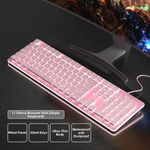 Microstep | Wireless Keyboard Mouse Set for Silent Female Office Use with Mechanical Feel
