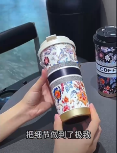 BB7 - Botol Minum Stainless 530ml Cangkir Termos Tumbler Vacuum Cup Coffee Tahan Panas Dingin Dengan Sedotan Tali