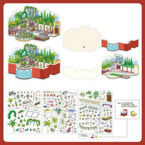 33.0 Dimensional Small House Scene Miniature Landscape Sticker