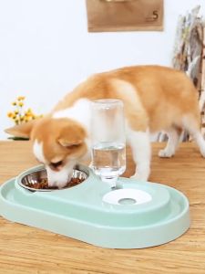 [Rẻ vô địch] Khay Ăn Bát Ăn Chó Mèo - Khay Ăn Chống Kiến Kèm Bình Nước