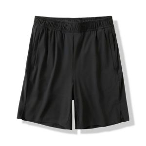 Breathable Ice Silk Straight Leg Shorts Mens Summer Casual Outdoor Sports Loose Fit Fashionable Urban Style Elastic Waist