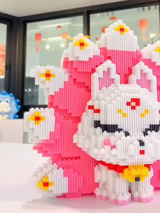 ของเล่นบล็อกตัวต่อ ขนาดใหญ่ รูปสุนัขจิ้งจอกเก้าหาง เพื่อการเรียนรู้สําหรับเด็ก