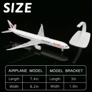 20cm China Eastern Airlines B777 Diecast Metal Airplane Model with Stand for Adult Plane Aviation Enthusiast Collectible or Gift