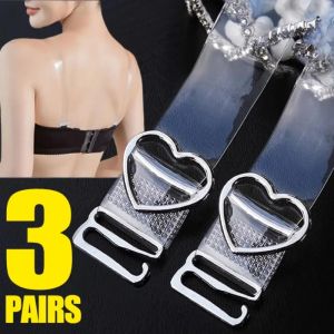 6/1PcsTransparent Detachable Adjust Shoulder Belt Lingerie Invisible Bra Straps Women Elastic Silicone Bra Belt Underwear Accessories