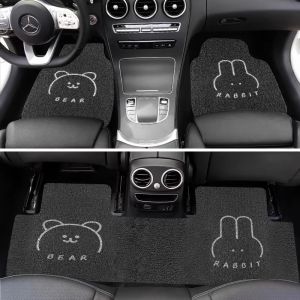 Car Floor Mats Universal TPE Anti-Slip Wear-Resistant Dirt-Proof Single Piece Upper Layer Silk Loop Female Driver Car Carpet
