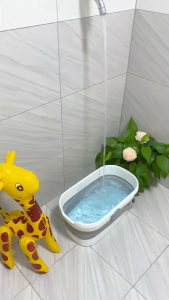 Rectangular Fishing Bucket Portable Plastic Washing Basin Collapsible Space-Saving Large Capacity for Camping Traveling Picnic