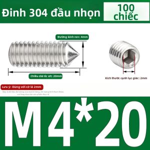 Yi Se Dian Zi | Ốc Vít Cố Định Đầu Nhọn Inox 304