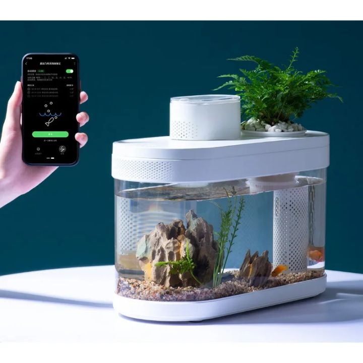 Smart Fish Tank Amphibious Ecological Aquarium ProC180 Automatic Feeder ...