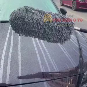 Chổi nano sợi dầu lau rửa xe ô tô chuyên dụng - cán kéo dài đầu dẹp Thiết kế thông minh dễ dàng