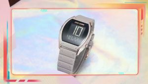 Jam Tangan Wanita Original Jonas Jasmin 2263 Digital Oval Strap Rubber