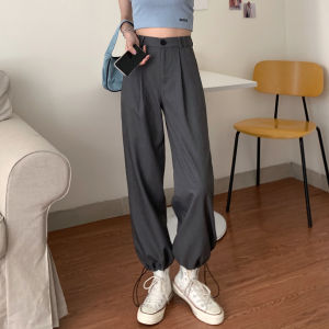 กางเกงขายาวทรงตรงเอวสูง ทรงหลวม ทรงสลิมฟิต กางเกงขายาวทรงลำลองสำหรับผู้หญิง สไตล์ใหม่ฤดูใบไม้ร่วงปี 2024 กางเกงขายาวทรงตรงสำหรับใส่ทำงาน