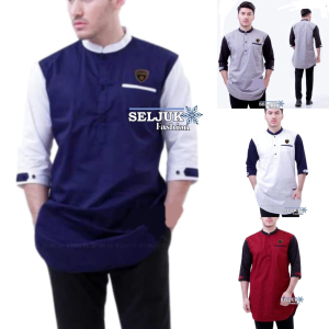 Baju Koko Kurta Lengan 3/4 Terbaru Premium & Kemeja Muslim Pria Terbaik