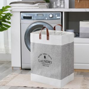 Laundry Basket Hamper Large Collapsible Waterproof Clothes Baskets with Handles Freestanding Laundry Hampers for Bedroom