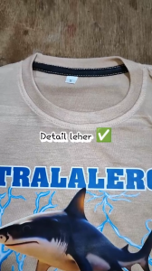 Baju Kaos Setelan Anak Laki Laki Karakter Anomali Tralalero Motif Tung Tung Sahur 1 - 10 Tahun - DTF