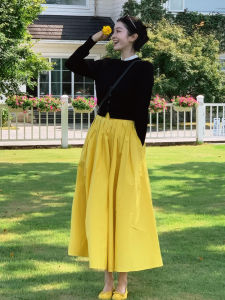 PEIZIXUAN | French Black Knit Long Sleeve Dress
