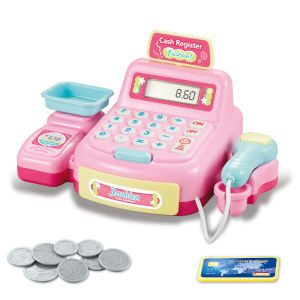 Childrens Toy Cash Register Realistic Sound Effect Multi-functional Play Store Pretend Play Gift for Boys And Girls Ages 3-6