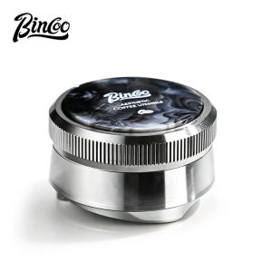 BINCOO Self‑Gravity Coffee Distributor Tamper & Dosing Ring Set Height‑Free‑Adjust Stainless Steel Espresso Distributor Kit 58MM