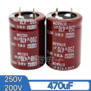 10pcs 250V 470μF 30x35mm Aluminum Electrolytic Capacitor 105°C 200V 470μF Computer Motherboard Switching Power Supply Capacitor