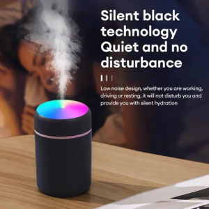 300ml Air Humidifier Purifier with RGB LED Light USB Portable Essential Oil Aromatherapy Diffuser Cool Mist Sprayer Ultrasonic Freshener for Home Office Car Purifier Sprayer