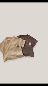 Canacana 1Y-5Y Kids Short Sleeve Cartoon T Shirt Top Baju Budak Bayi Clothes Baby Girl Boy 0612