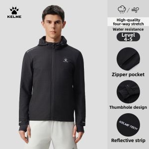 Kelme | Running Sports Hooded Windproof Fleece Softshell Jacket