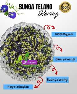 bunga Telang kering 250gram Bknus Lemon Kering